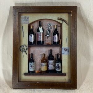 Rustic Brown Wine Bottle Wall Decor Vintage